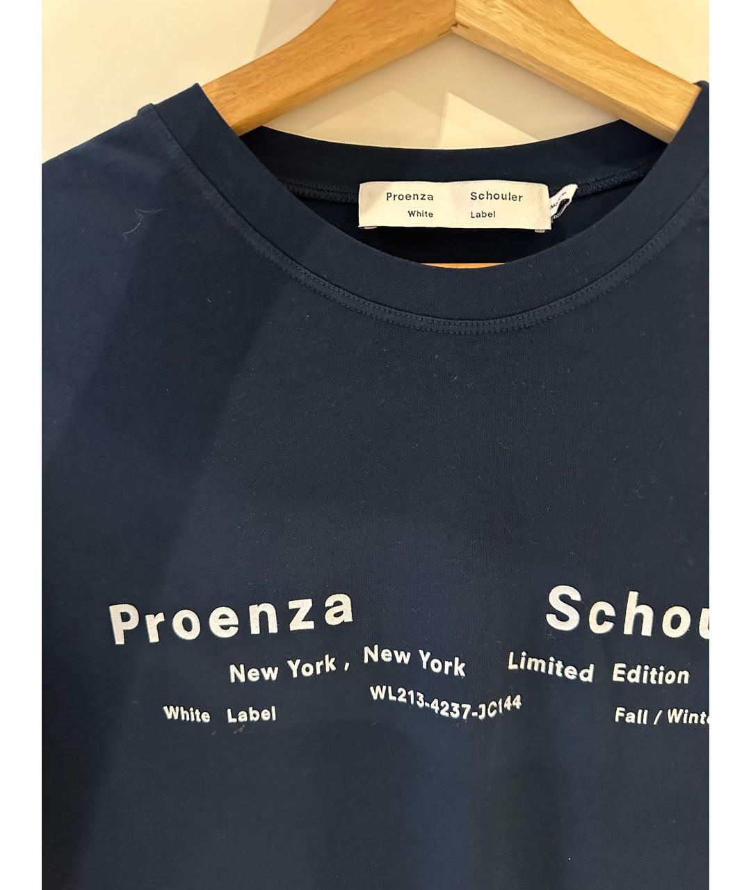 PROENZA SCHOULER Темно-синяя хлопковая блузы, фото 3