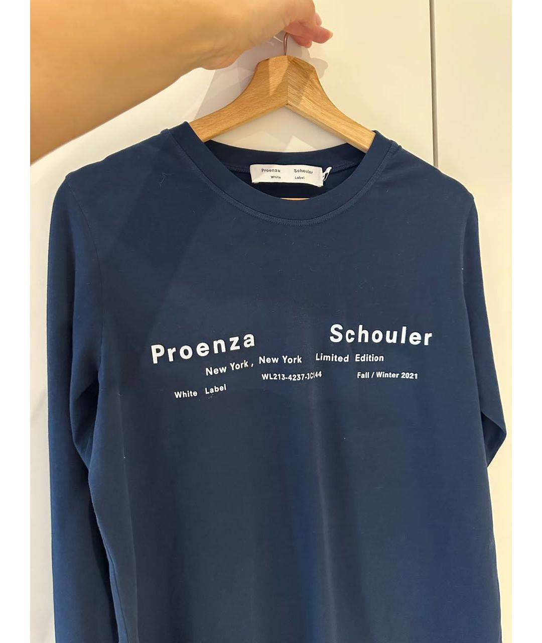 PROENZA SCHOULER Темно-синяя хлопковая блузы, фото 2