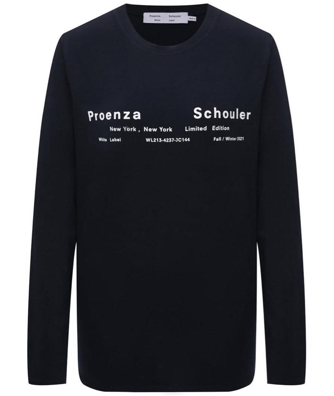 PROENZA SCHOULER Темно-синяя хлопковая блузы, фото 1
