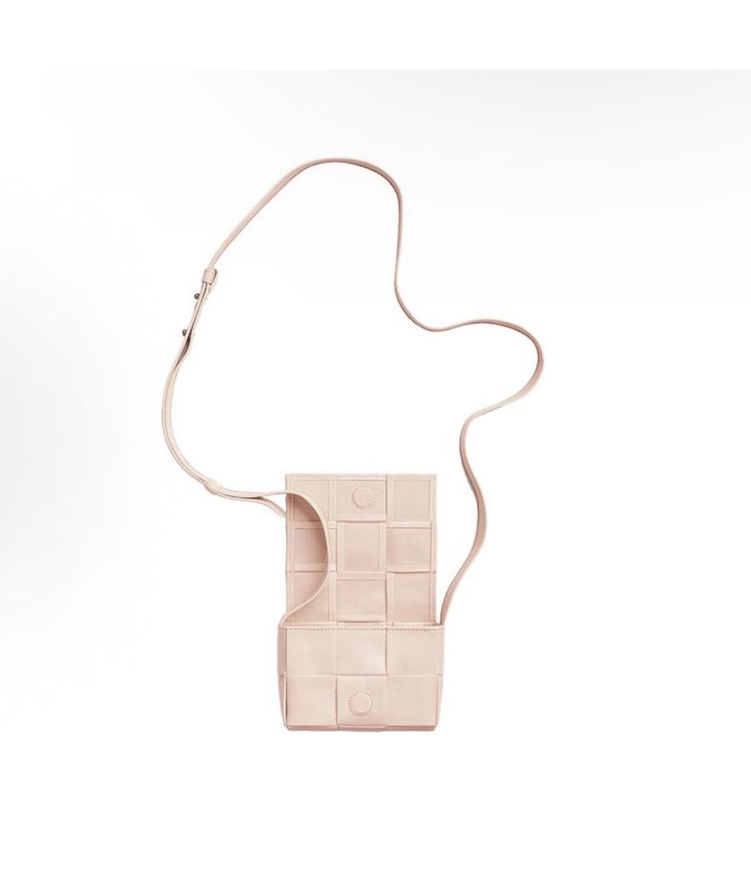 BOTTEGA VENETA Розовая кожаная сумка через плечо, фото 4