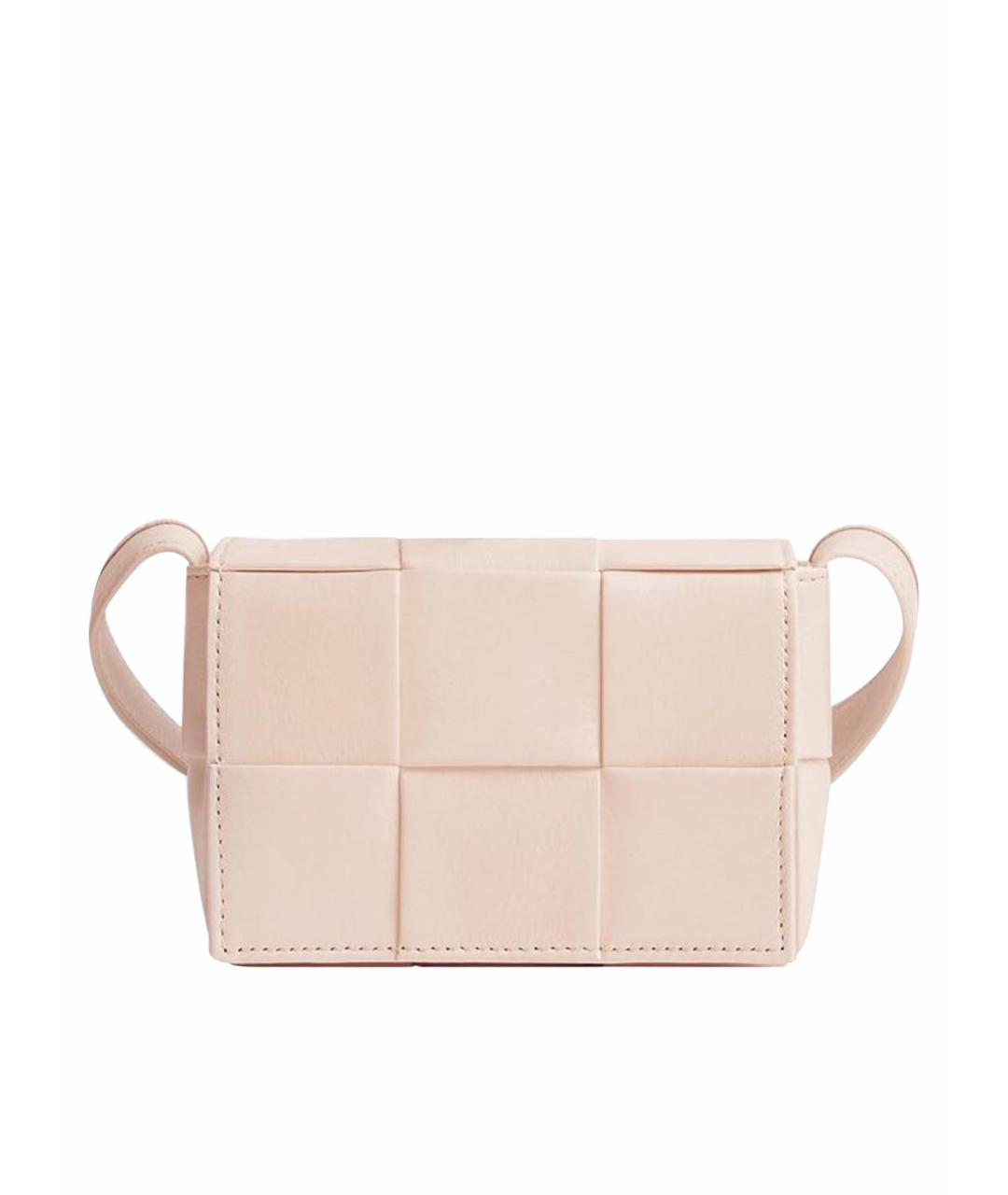 BOTTEGA VENETA Розовая кожаная сумка через плечо, фото 1