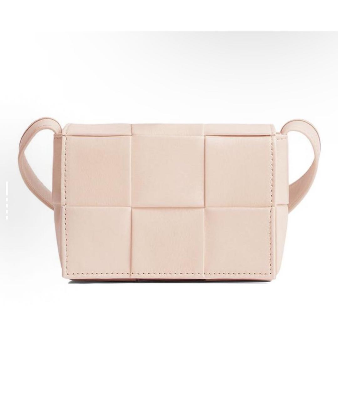 BOTTEGA VENETA Розовая кожаная сумка через плечо, фото 5