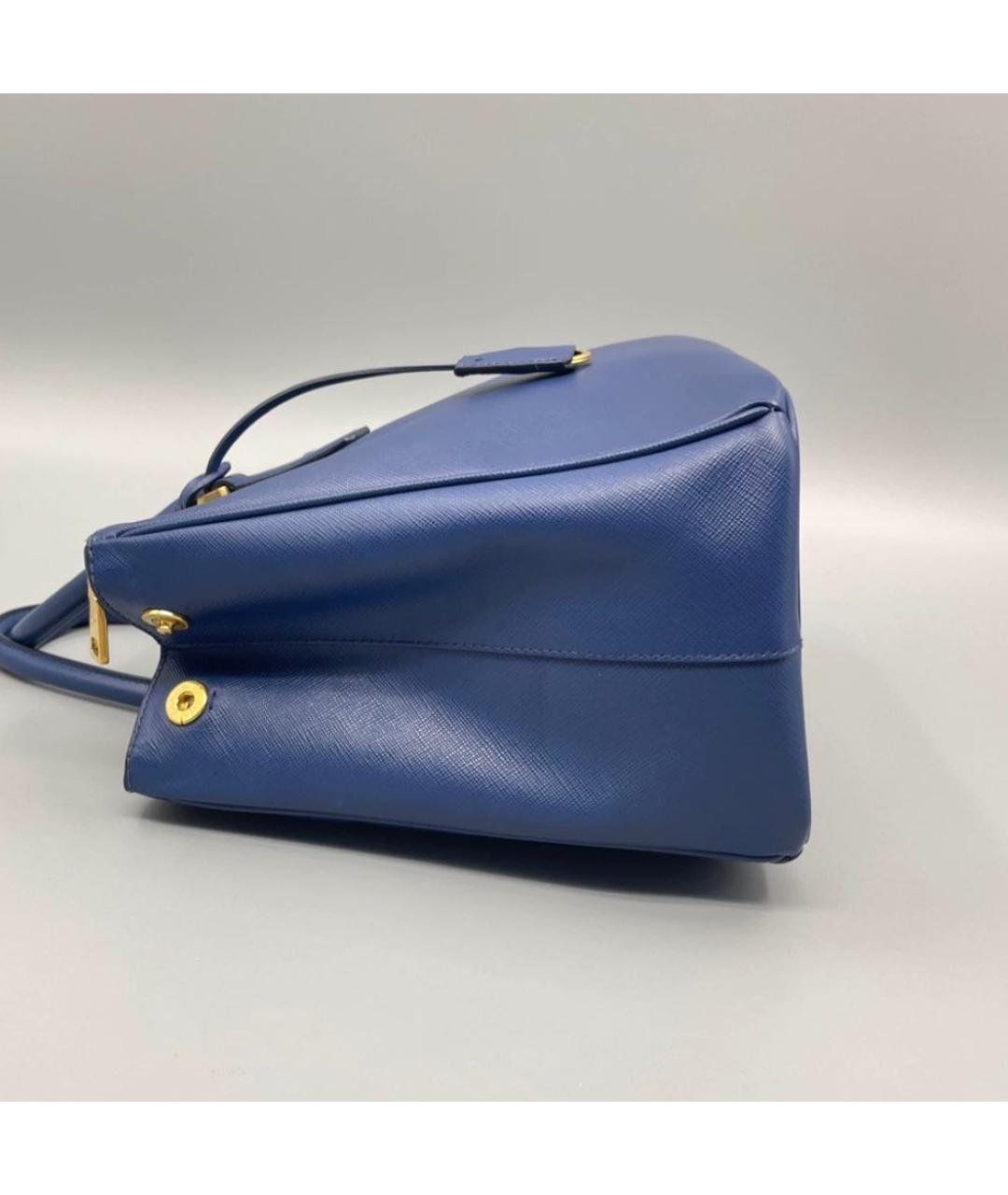 PRADA Синяя кожаная сумка тоут, фото 4