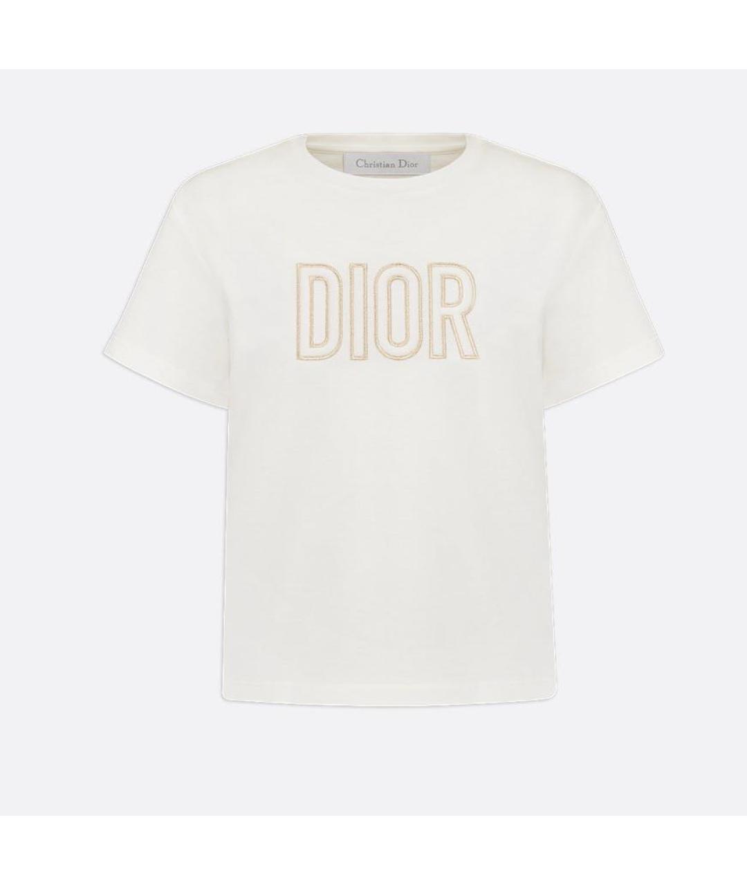 CHRISTIAN DIOR Бежевый хлопковый детская футболка / топ, фото 4