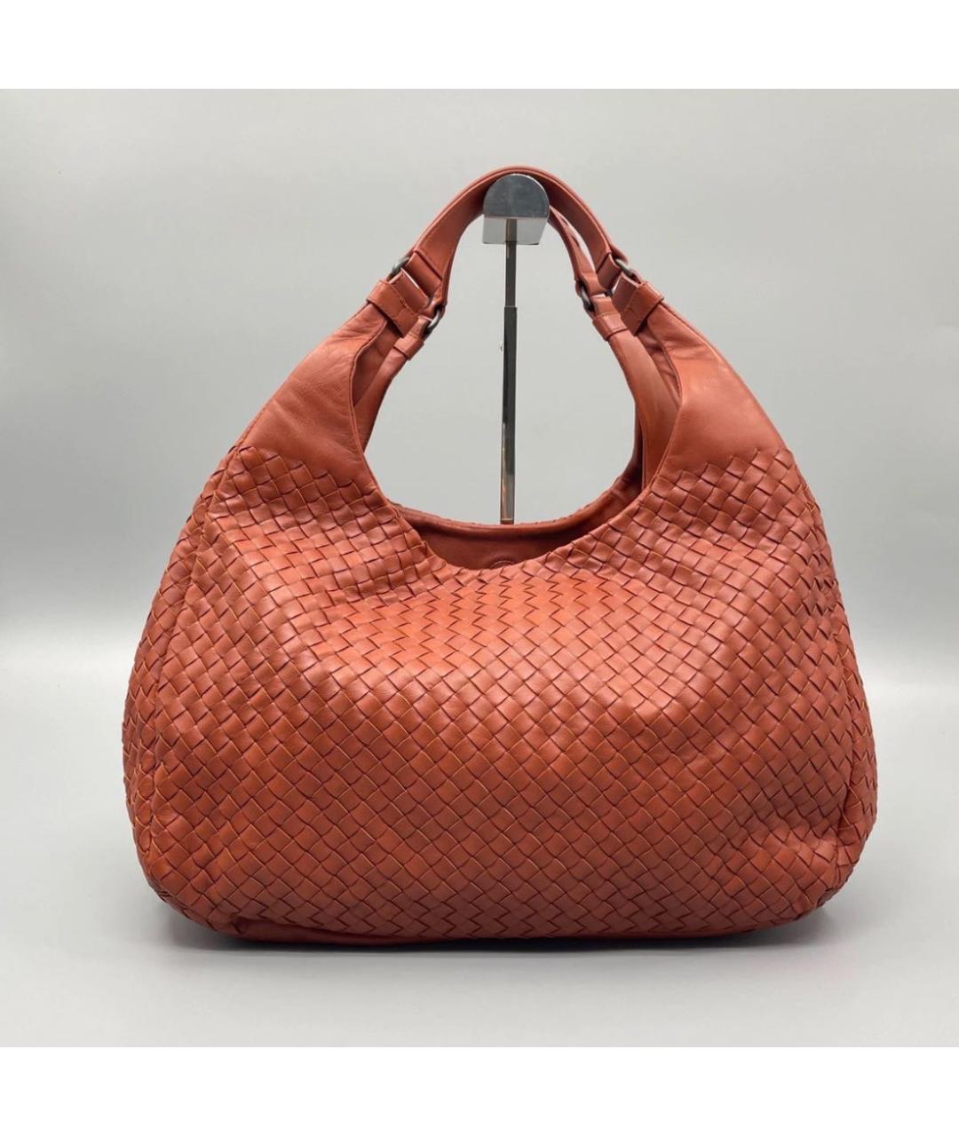 BOTTEGA VENETA Оранжевая кожаная сумка через плечо, фото 2