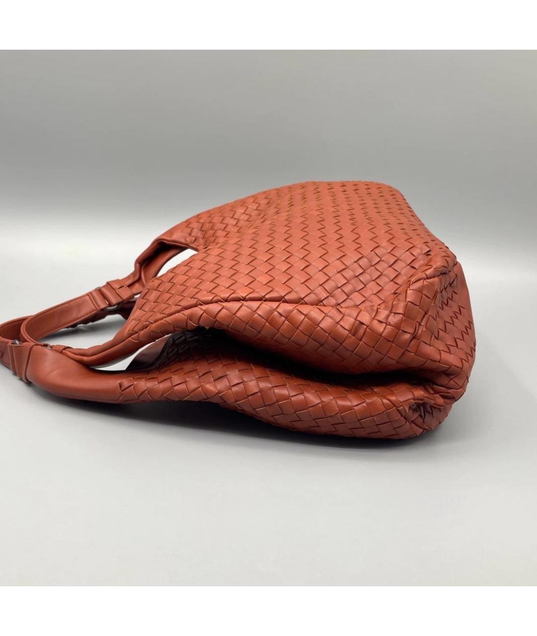 BOTTEGA VENETA Оранжевая кожаная сумка через плечо, фото 4