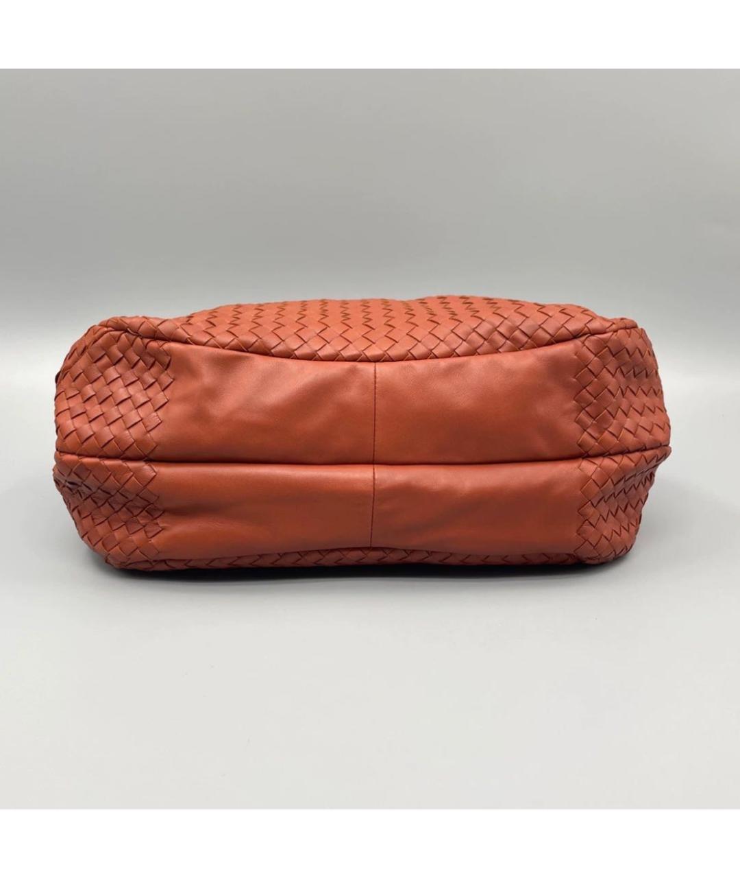 BOTTEGA VENETA Оранжевая кожаная сумка через плечо, фото 3