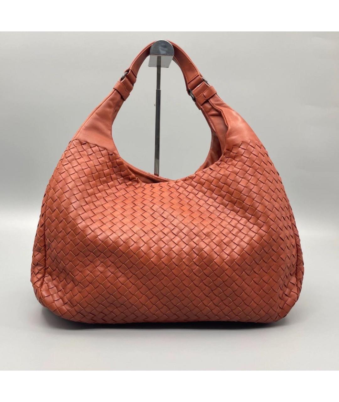 BOTTEGA VENETA Оранжевая кожаная сумка через плечо, фото 7
