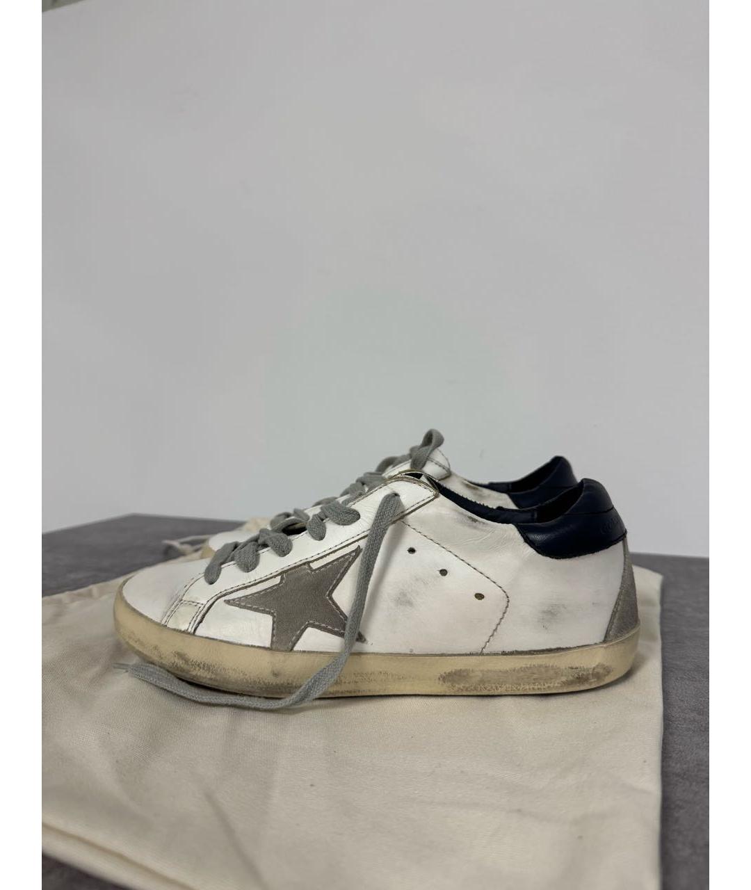 GOLDEN GOOSE DELUXE BRAND Белые кожаные кеды, фото 3