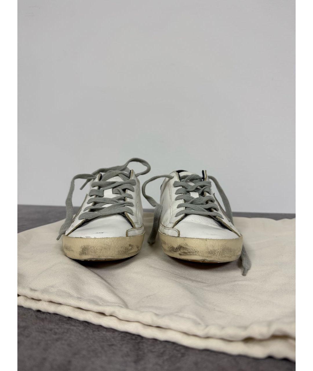 GOLDEN GOOSE DELUXE BRAND Белые кожаные кеды, фото 4