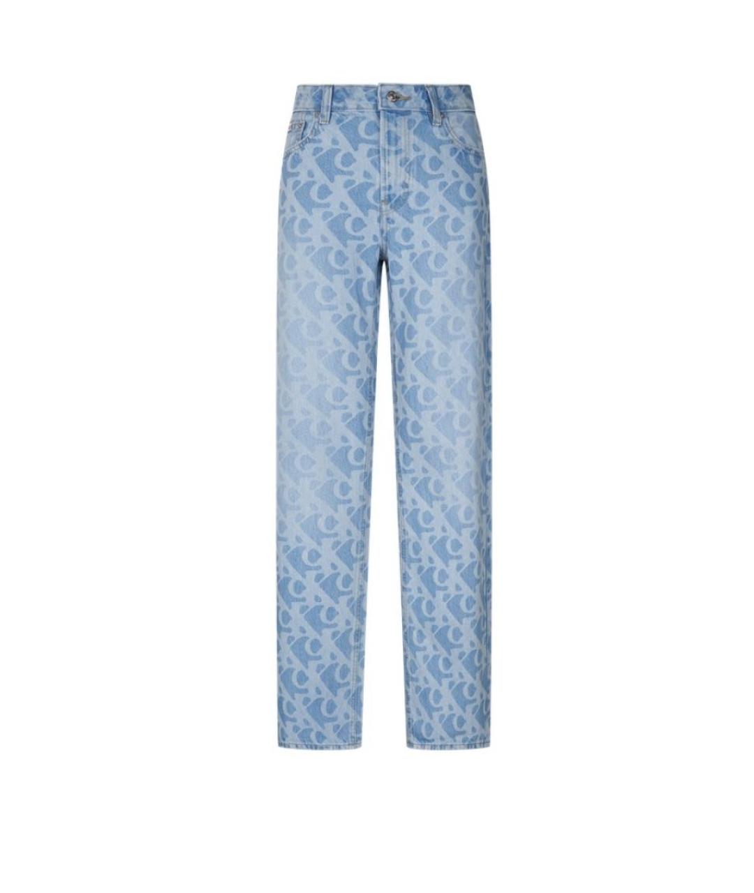 CALVIN KLEIN Голубые хлопковые прямые джинсы, фото 1