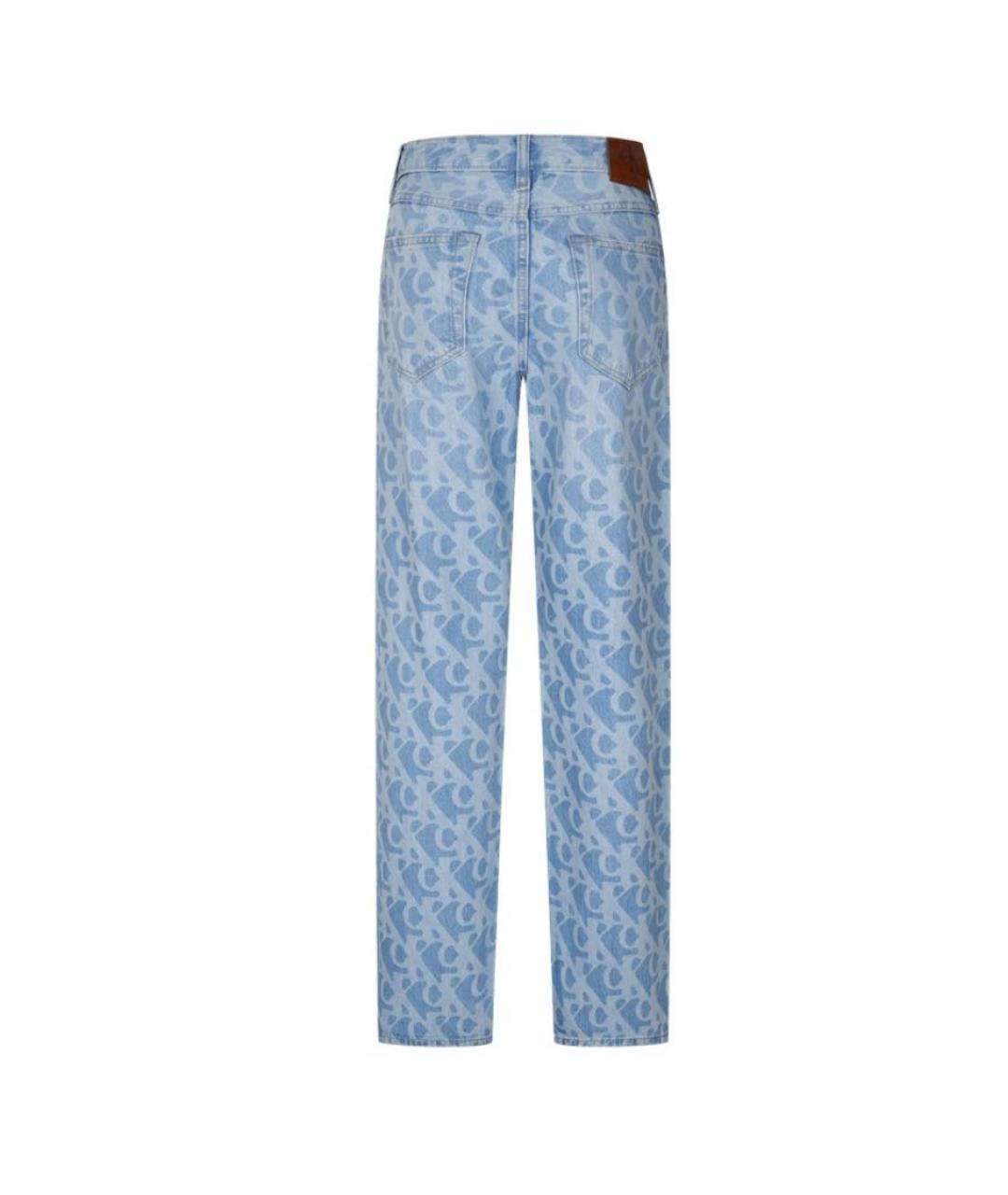 CALVIN KLEIN Голубые хлопковые прямые джинсы, фото 2