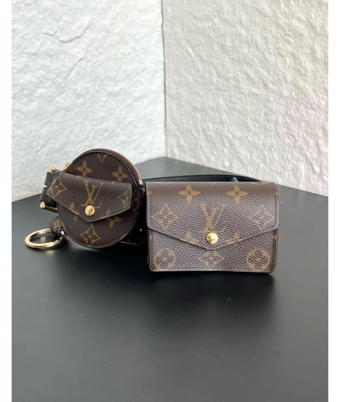 LOUIS VUITTON Коричневая кожаная поясная сумка, фото 3