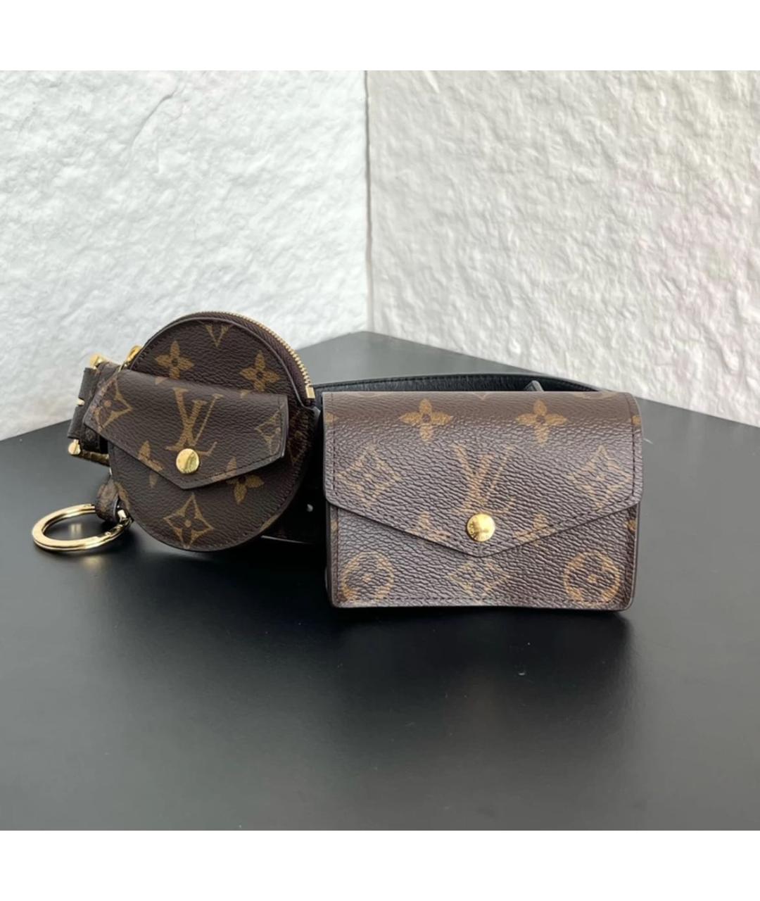 LOUIS VUITTON Коричневая кожаная поясная сумка, фото 6