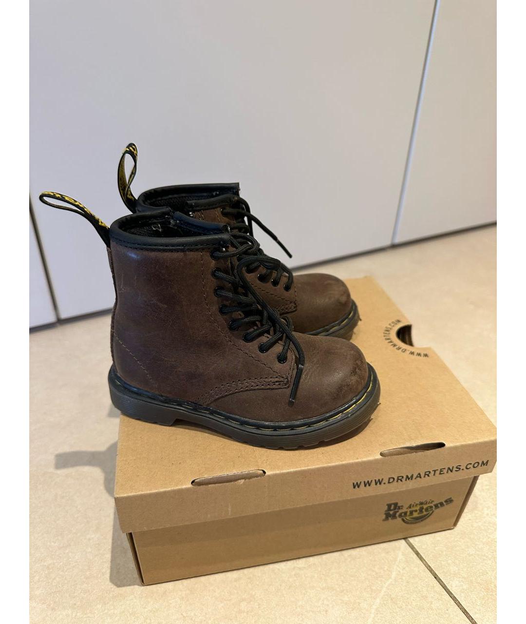 DR. MARTENS Коричневые замшевые ботинки, фото 7