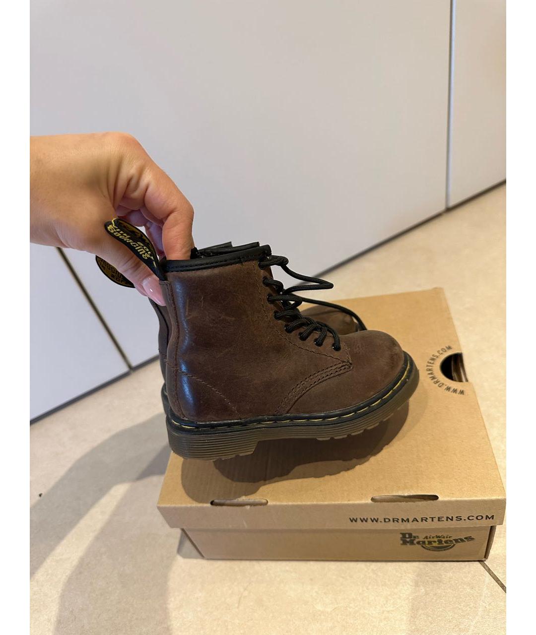 DR. MARTENS Коричневые замшевые ботинки, фото 4