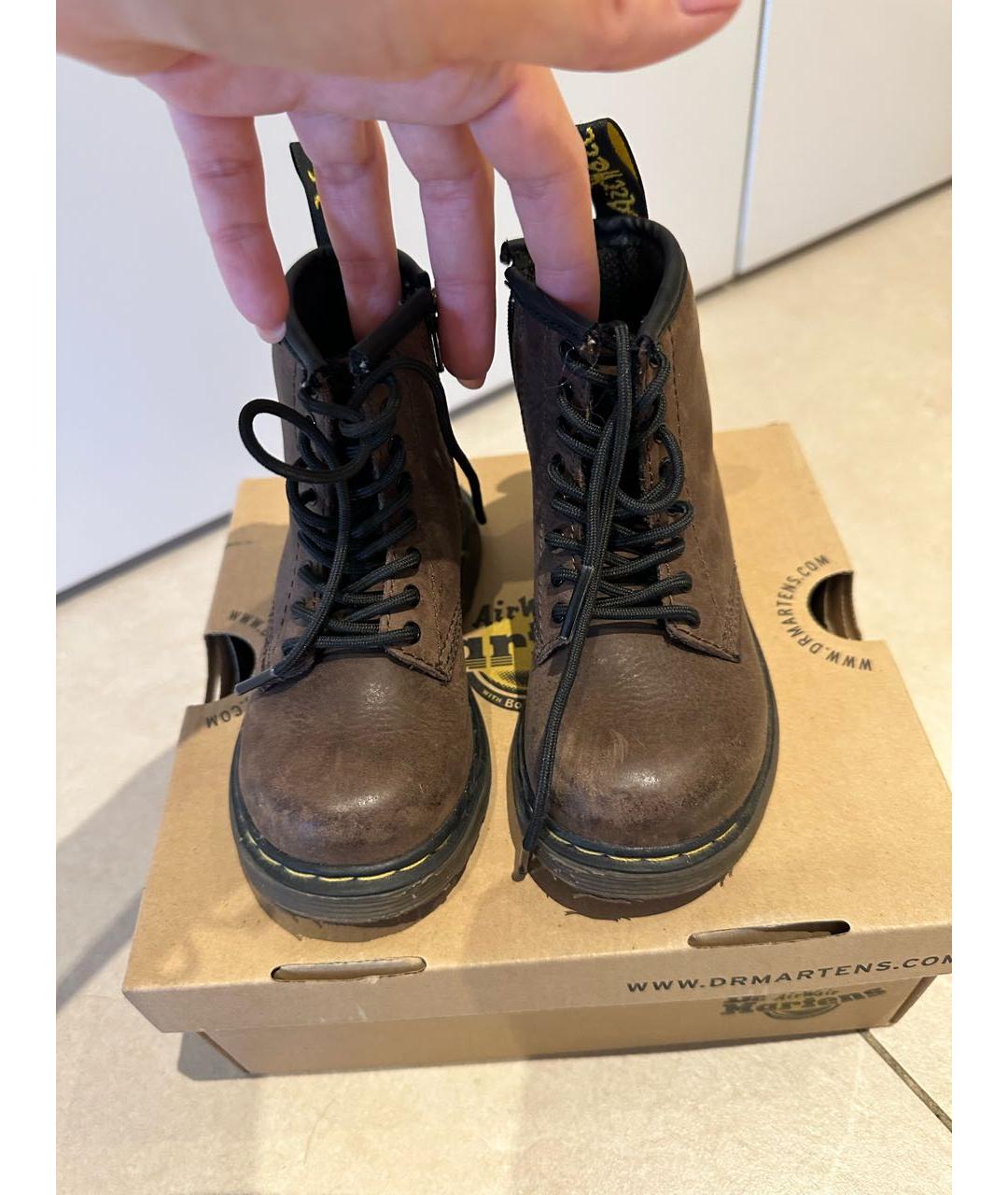 DR. MARTENS Коричневые замшевые ботинки, фото 2