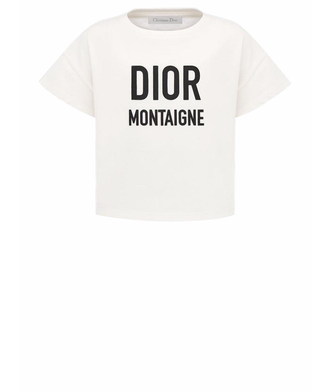 CHRISTIAN DIOR Бежевый хлопковый детская футболка / топ, фото 1