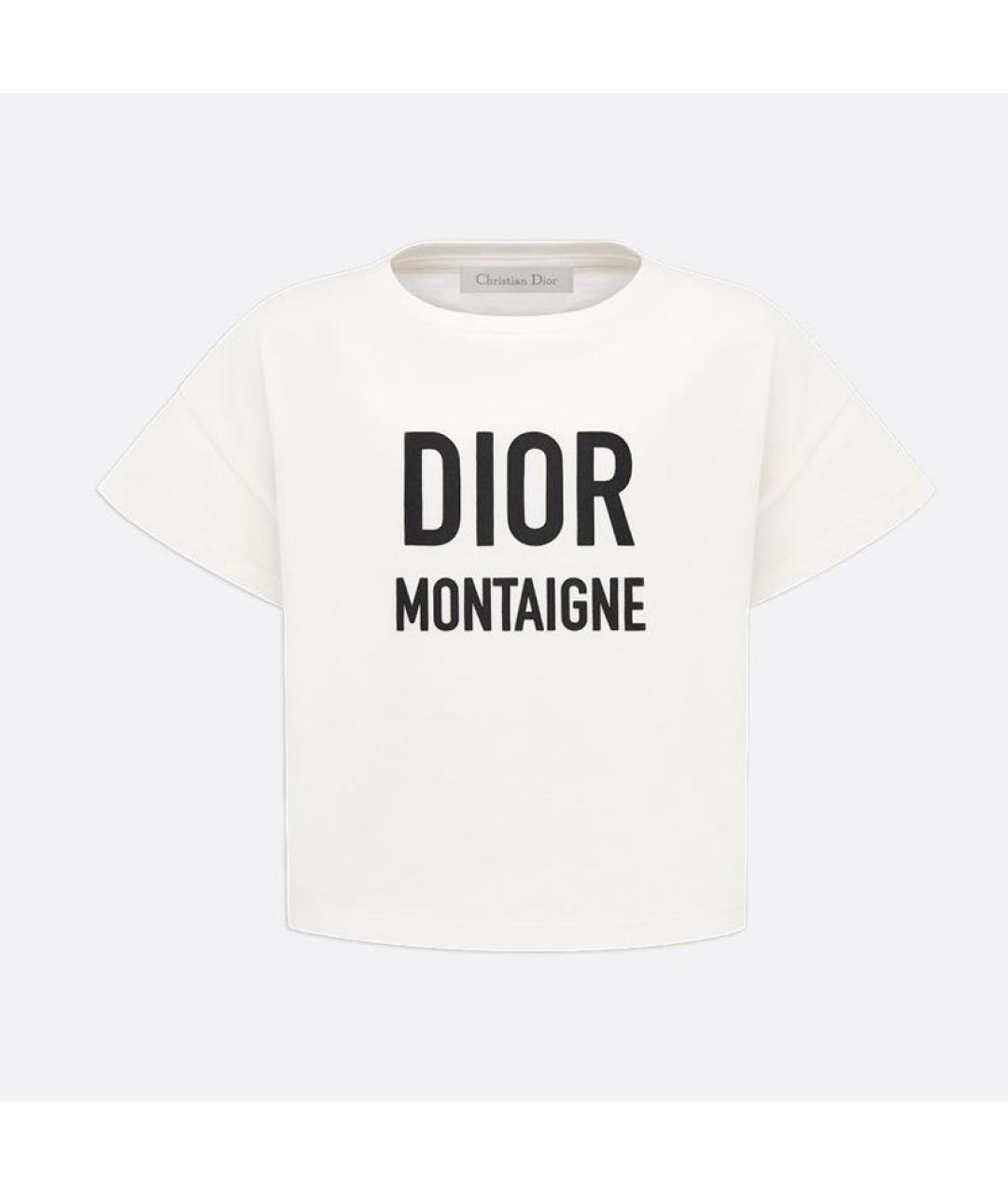 CHRISTIAN DIOR Бежевый хлопковый детская футболка / топ, фото 4