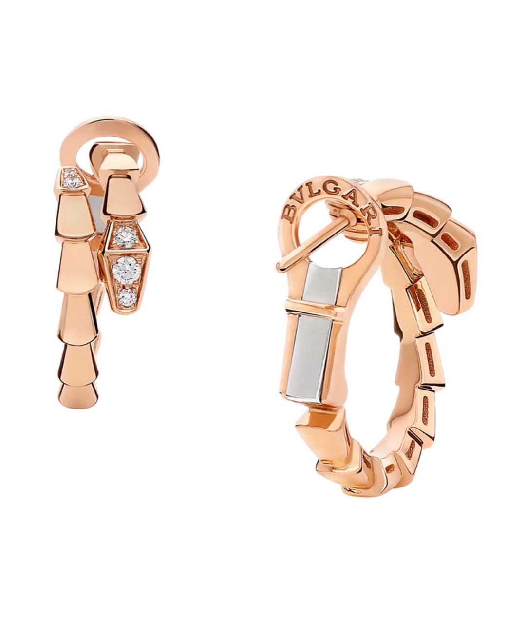 BVLGARI Розовые серьги из розового золота, фото 3