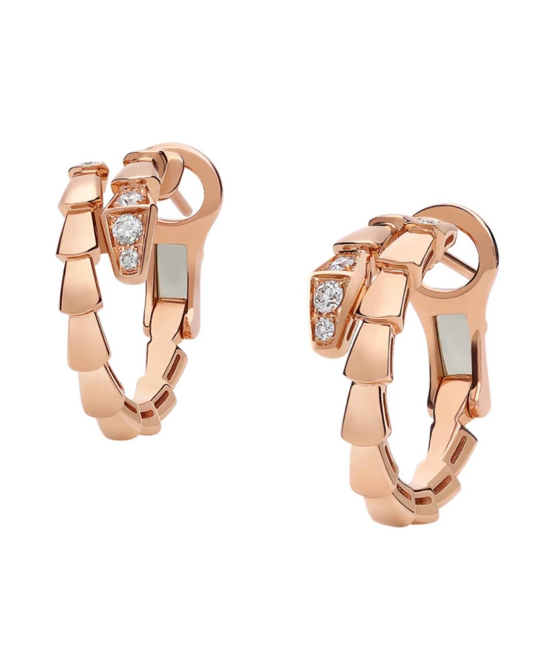 BVLGARI Розовые серьги из розового золота, фото 2