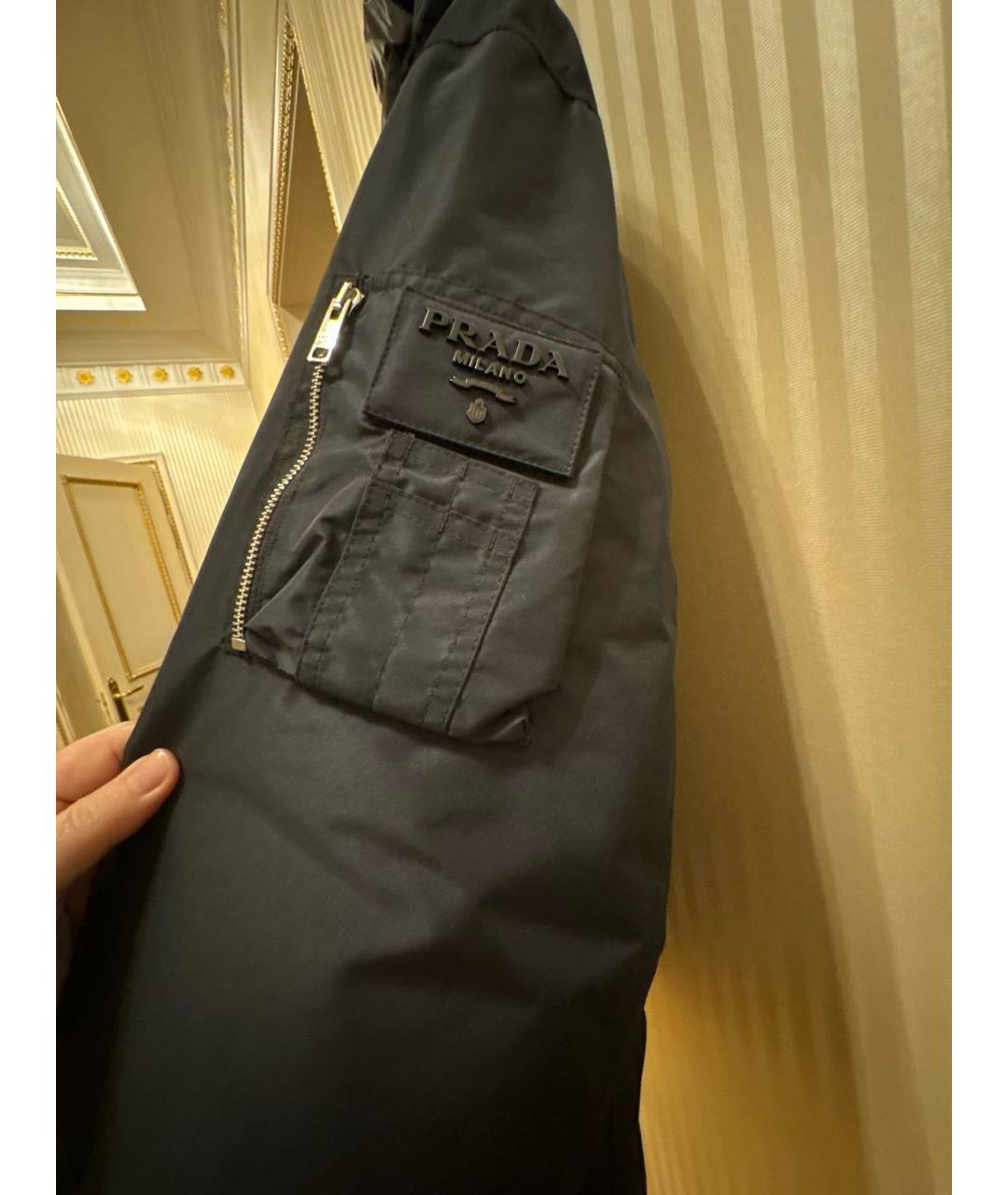 PRADA Черная полиэстеровая куртка, фото 5