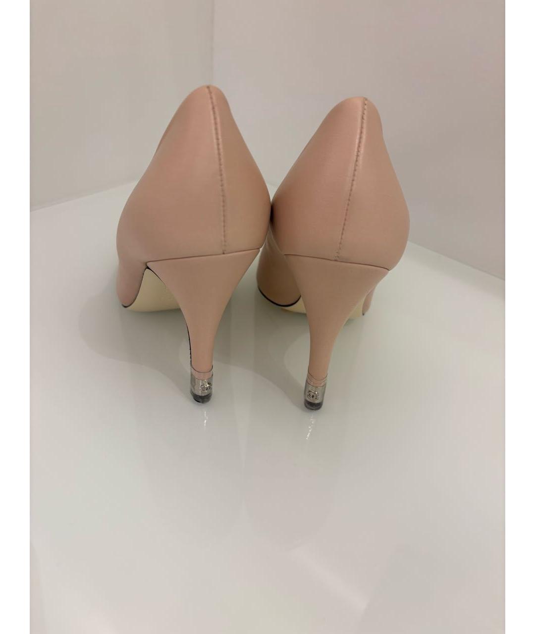 CHANEL Розовые кожаные туфли, фото 3