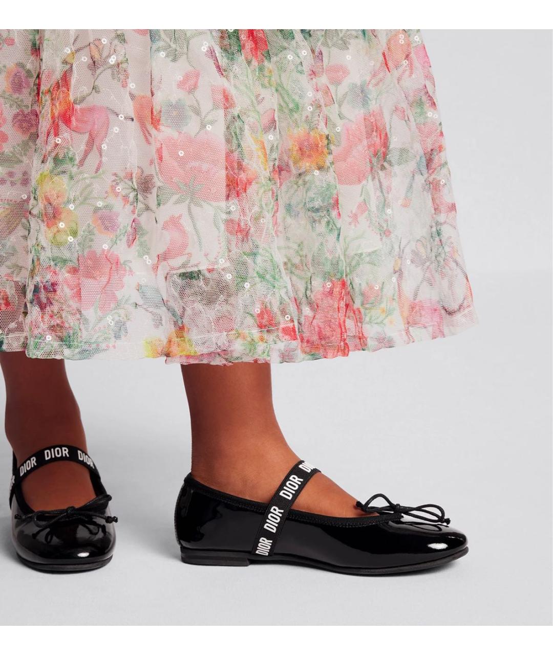 CHRISTIAN DIOR Черные кожаные балетки, фото 5