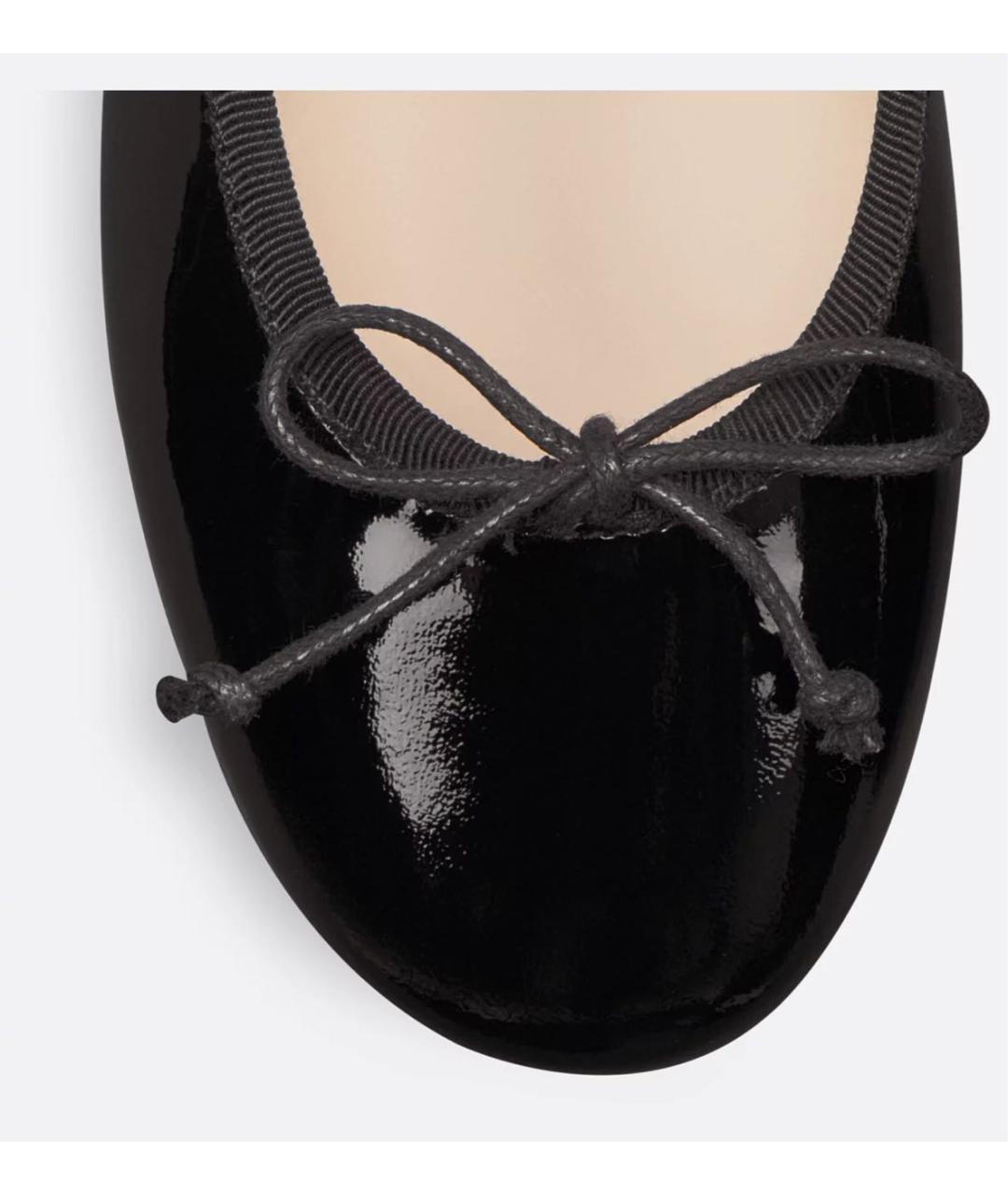CHRISTIAN DIOR Черные кожаные балетки, фото 4