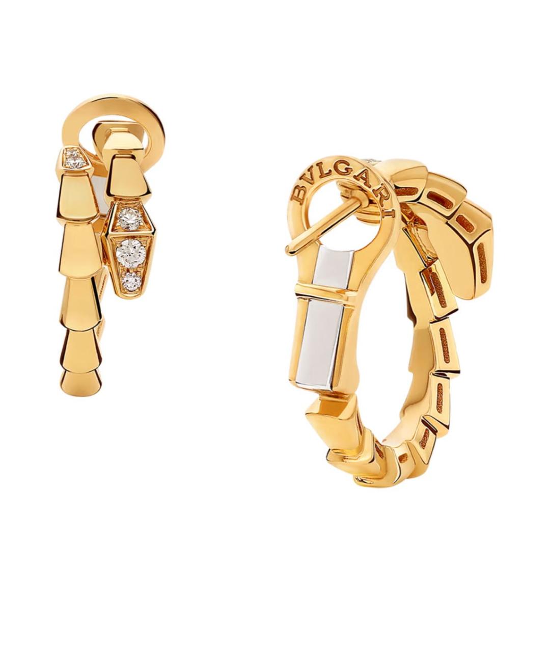BVLGARI Желтые серьги из желтого золота, фото 3