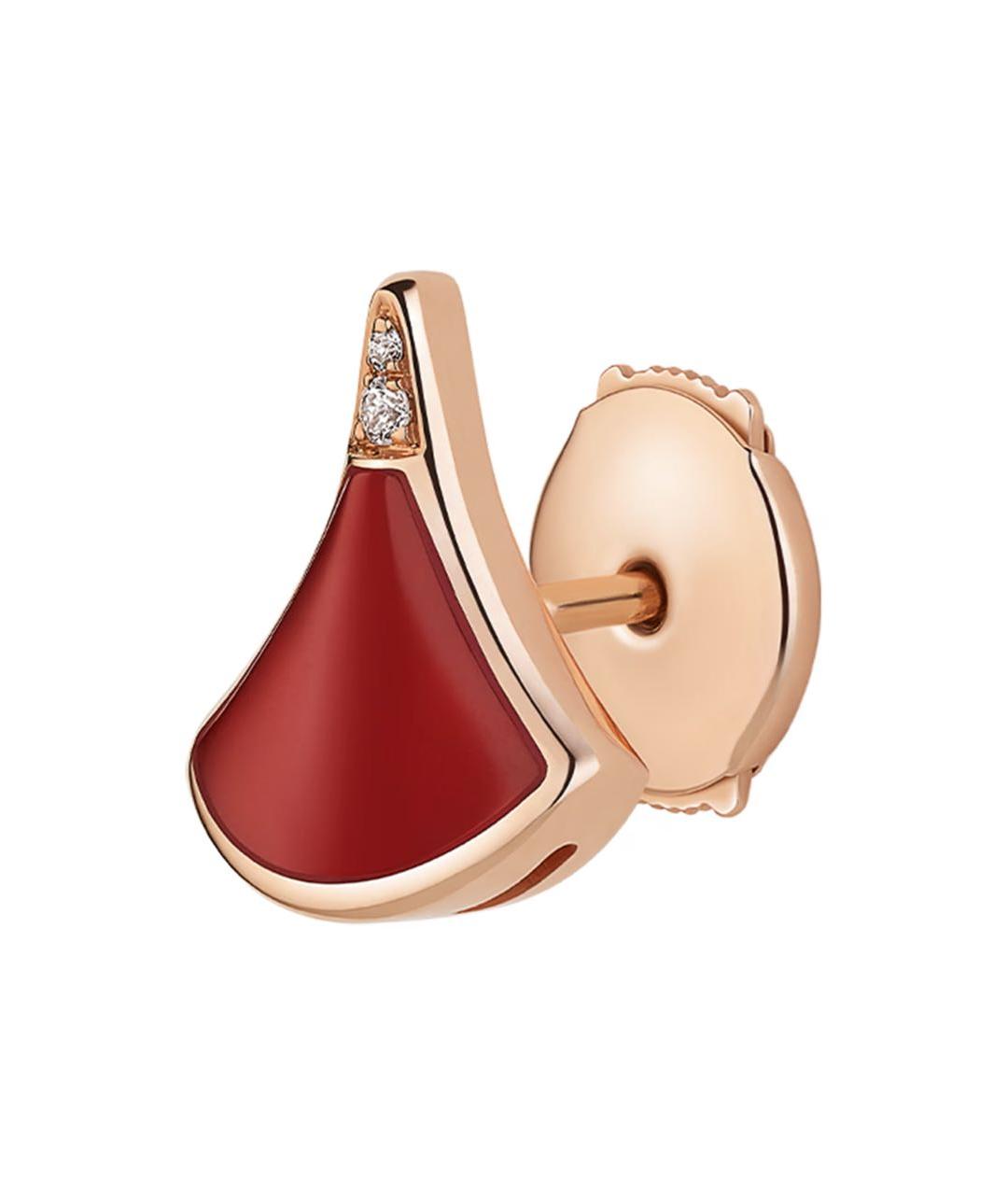 BVLGARI Красные серьги из розового золота, фото 2
