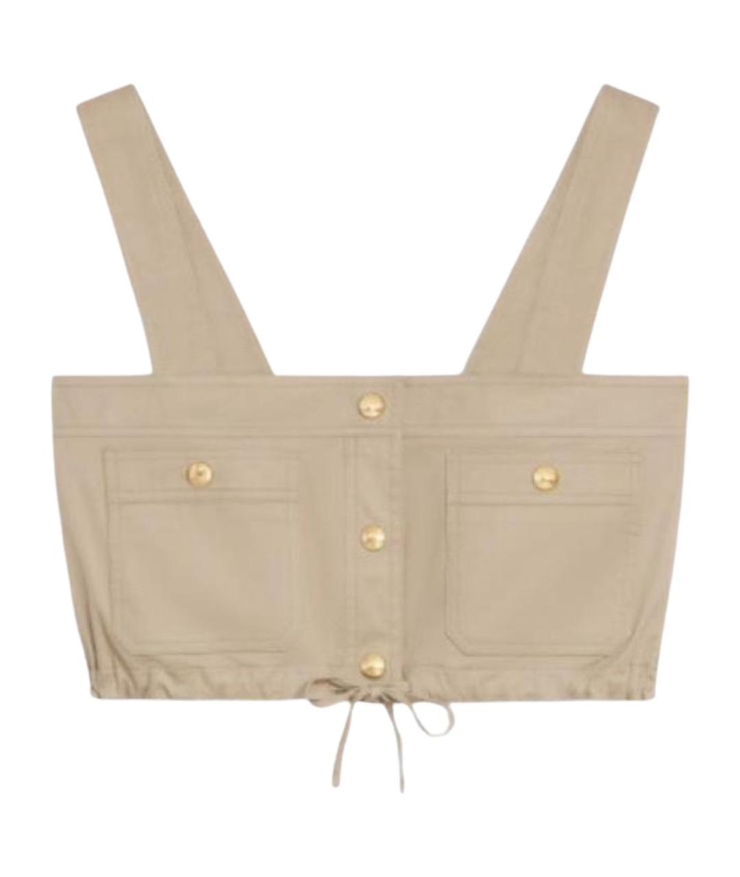 CELINE Бежевая шерстяная майка, фото 1