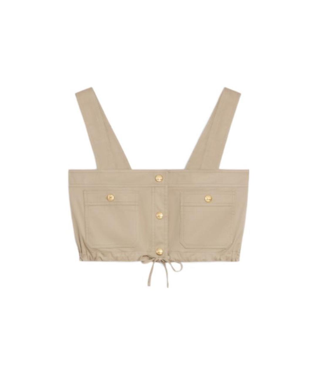 CELINE Бежевая шерстяная майка, фото 3