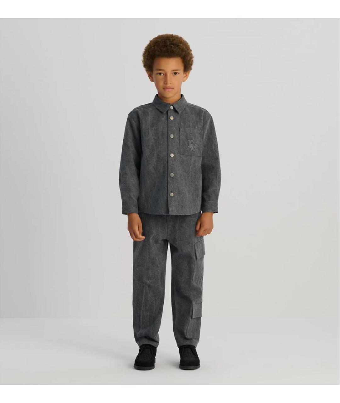 CHRISTIAN DIOR Серые хлопковые брюки и шорты, фото 2