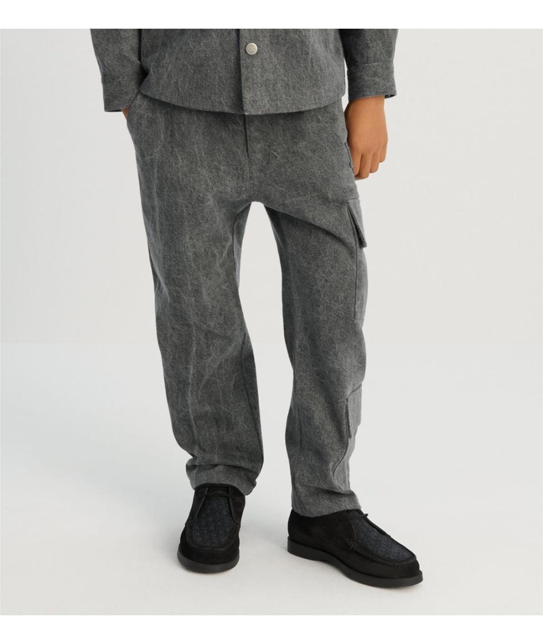 CHRISTIAN DIOR Серые хлопковые брюки и шорты, фото 3