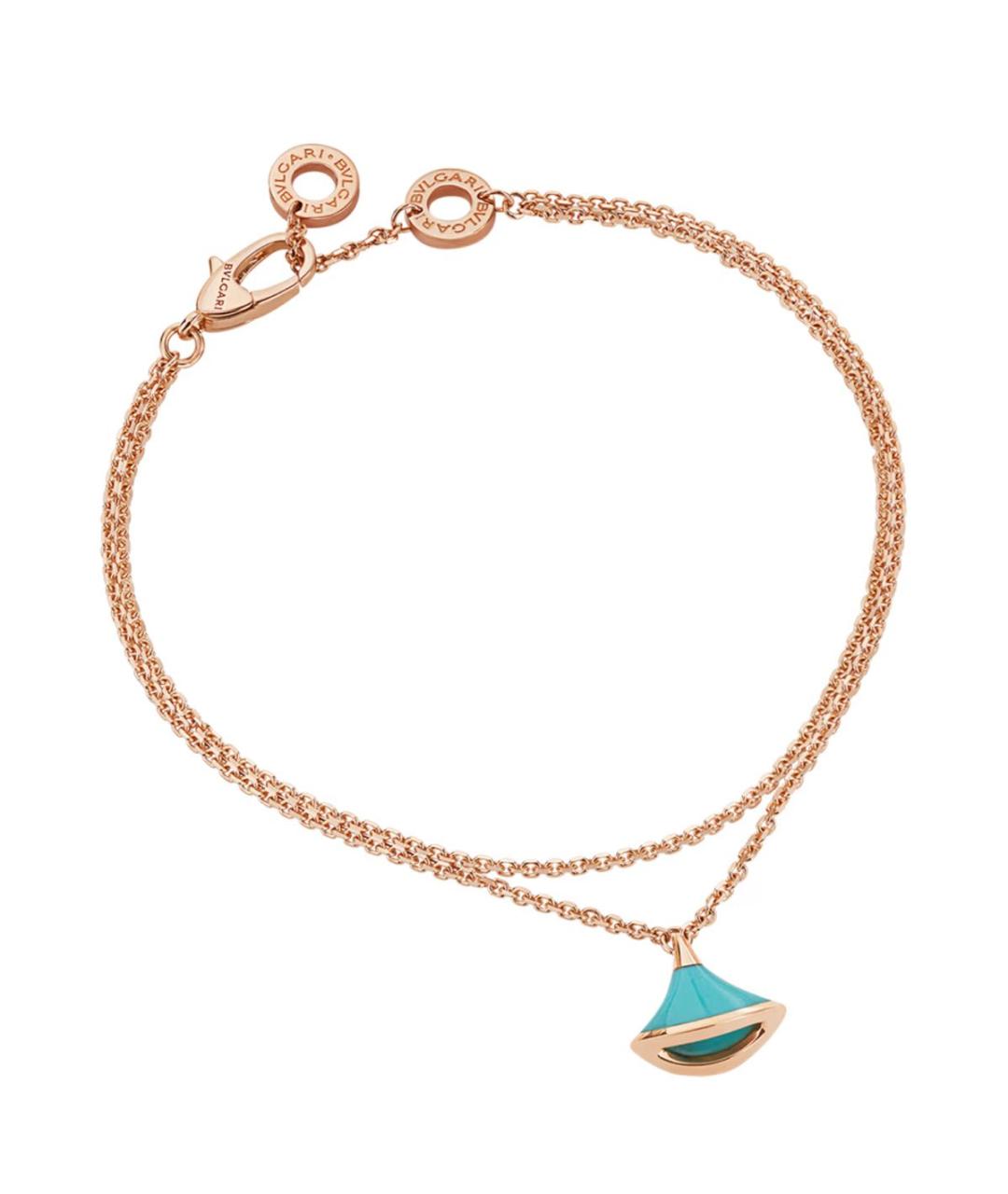 BVLGARI Бирюзовый браслет из розового золота, фото 1