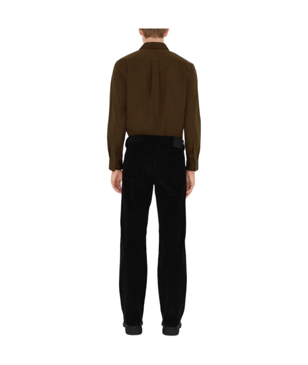 BURBERRY Коричневая хлопковая кэжуал рубашка, фото 3