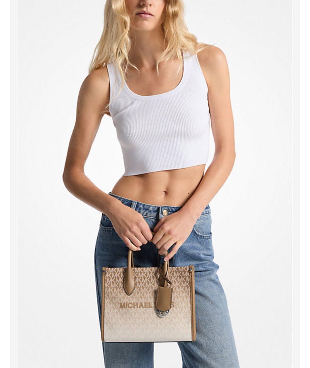 MICHAEL KORS Коричневая сумка тоут, фото 3