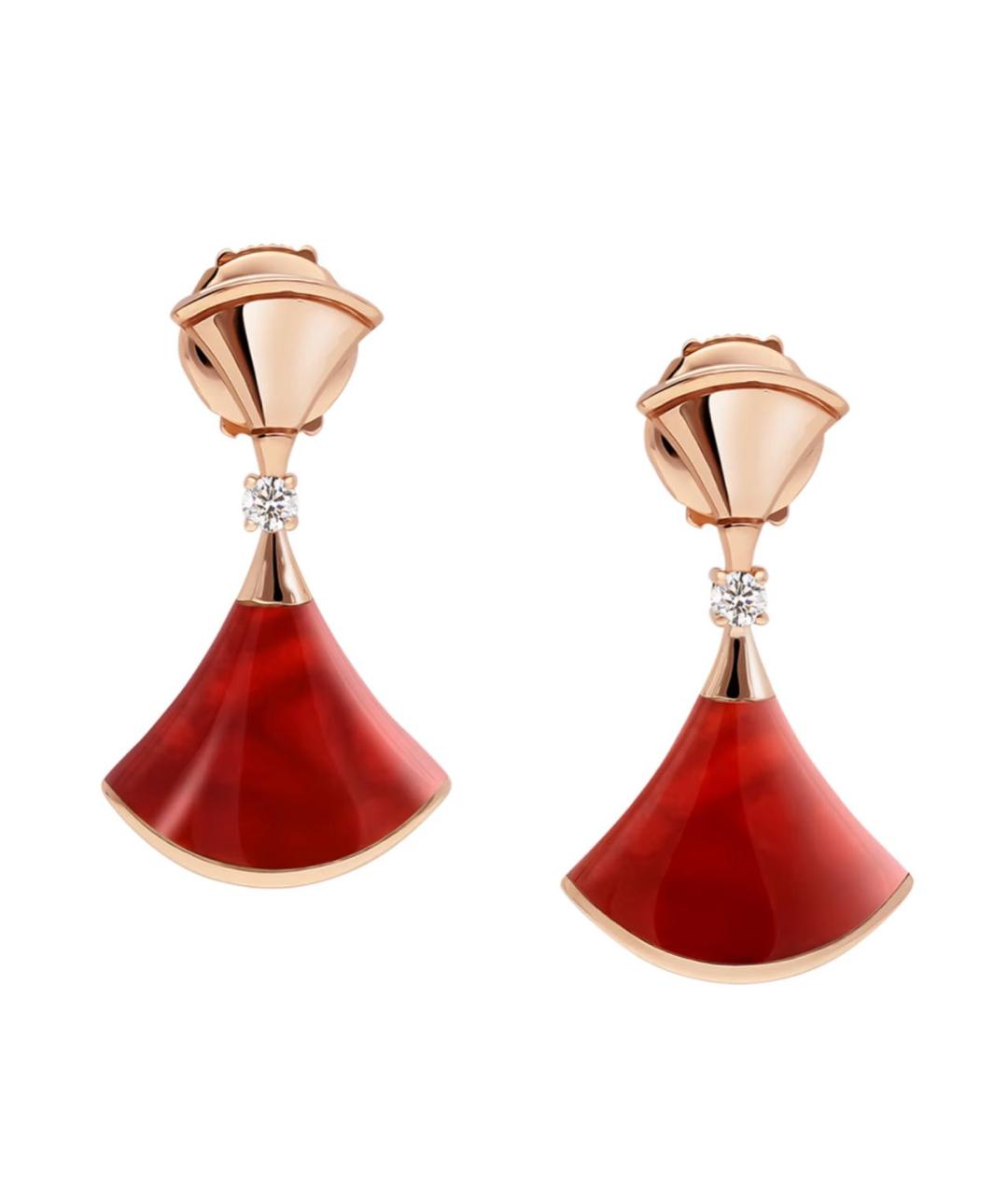 BVLGARI Красные серьги из розового золота, фото 1