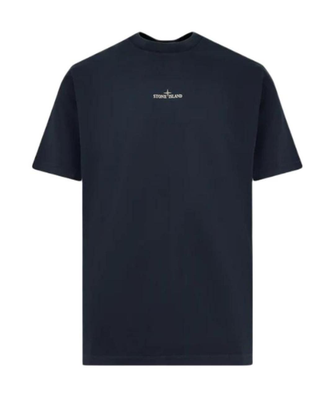 STONE ISLAND Темно-синяя футболка, фото 1