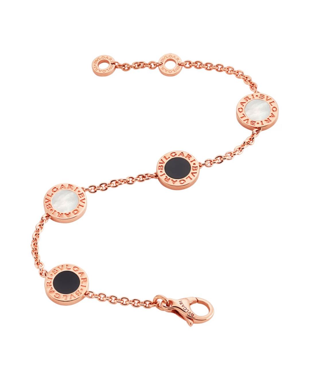 BVLGARI Черный браслет из розового золота, фото 2