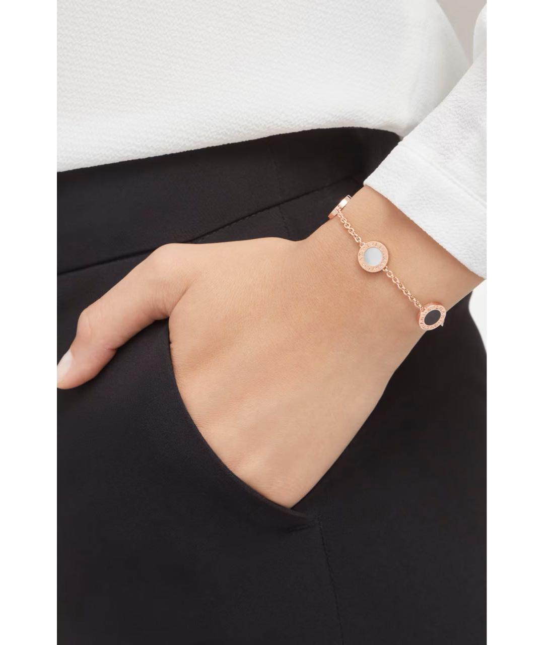 BVLGARI Черный браслет из розового золота, фото 3
