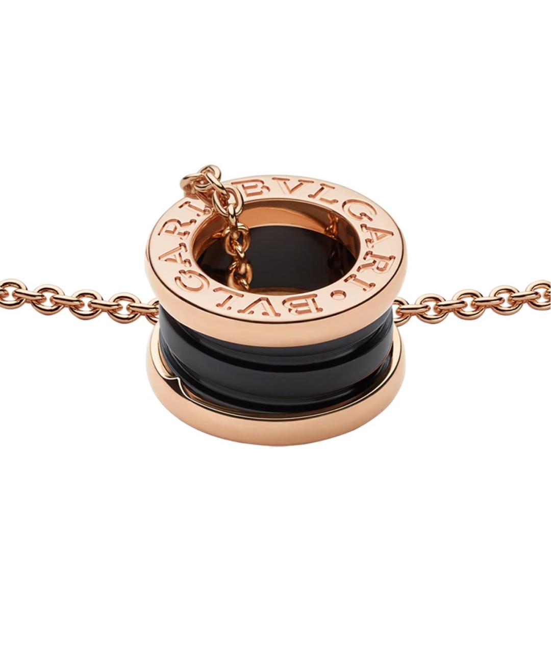 BVLGARI Черная цепочка из розового золота, фото 3