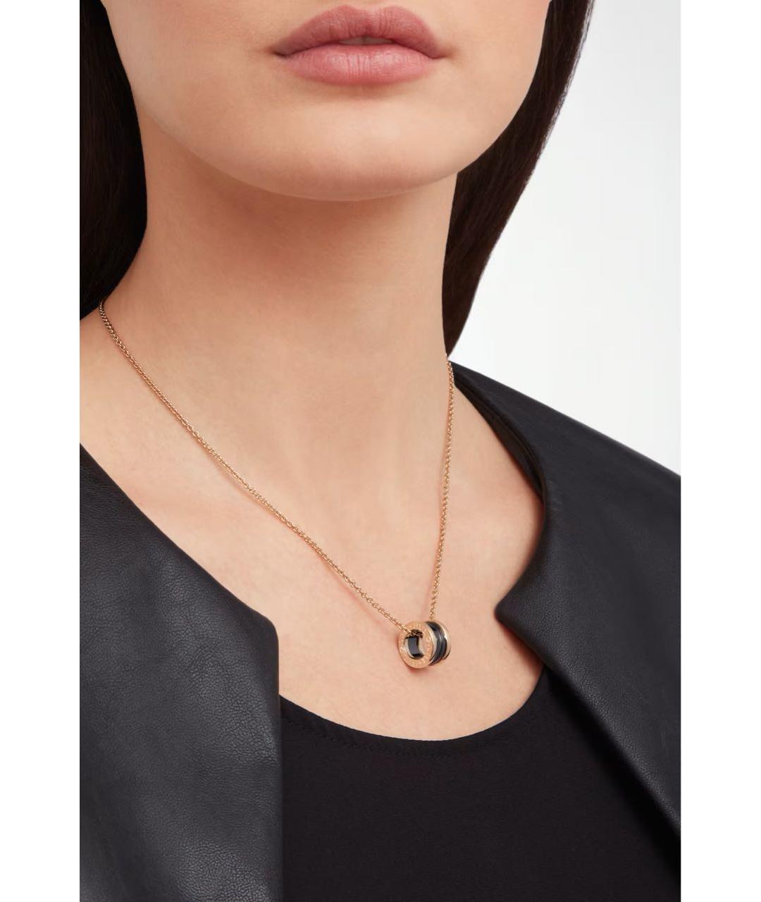 BVLGARI Черная цепочка из розового золота, фото 4