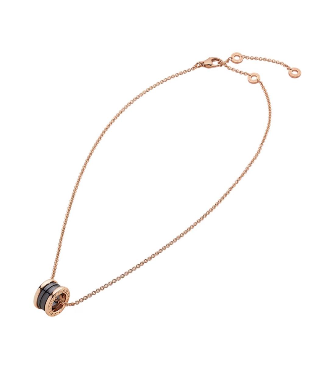 BVLGARI Черная цепочка из розового золота, фото 2