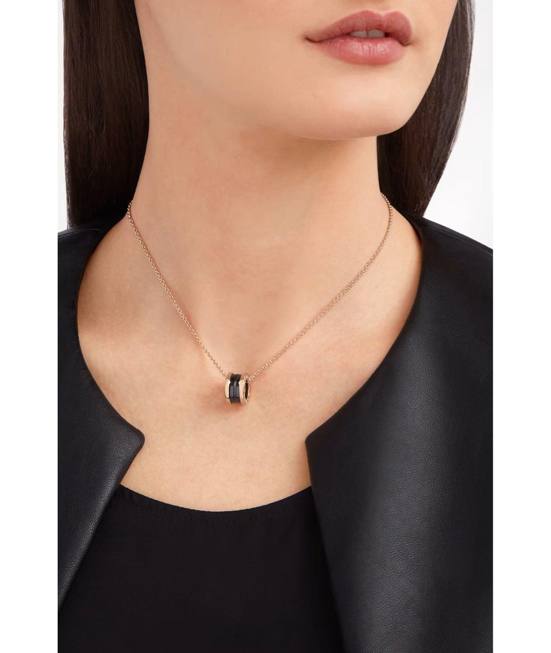 BVLGARI Черная цепочка из розового золота, фото 5