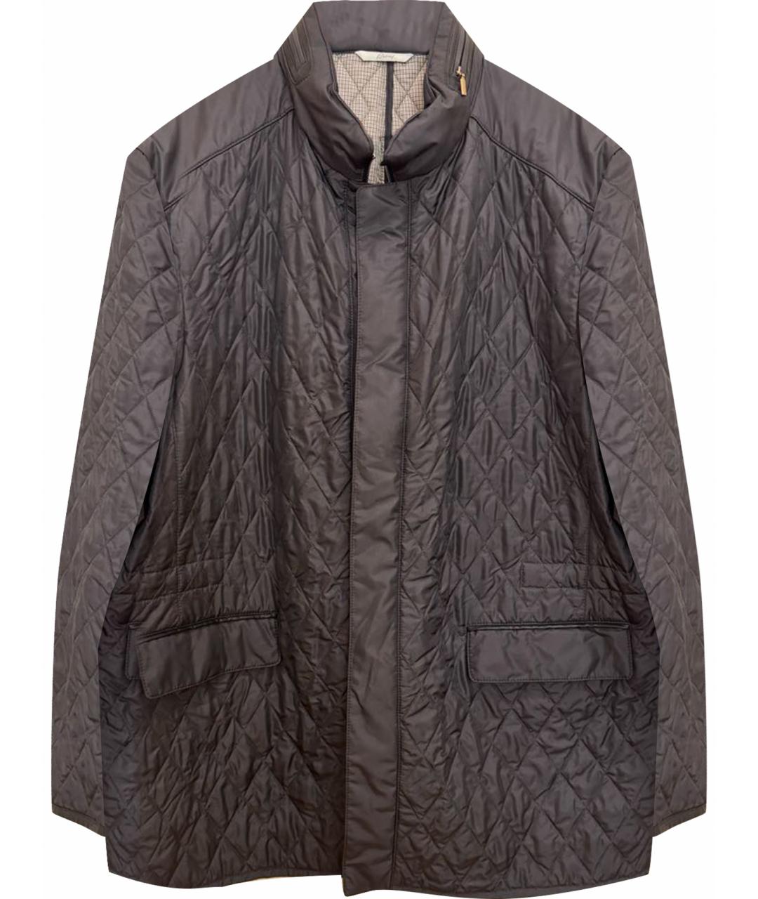 BRIONI Черная полиэстеровая куртка, фото 1