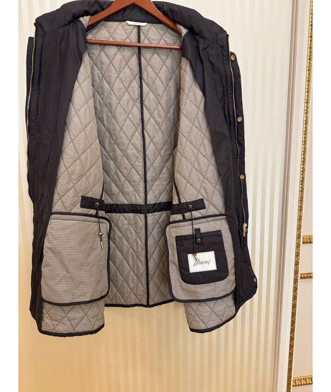 BRIONI Черная полиэстеровая куртка, фото 3