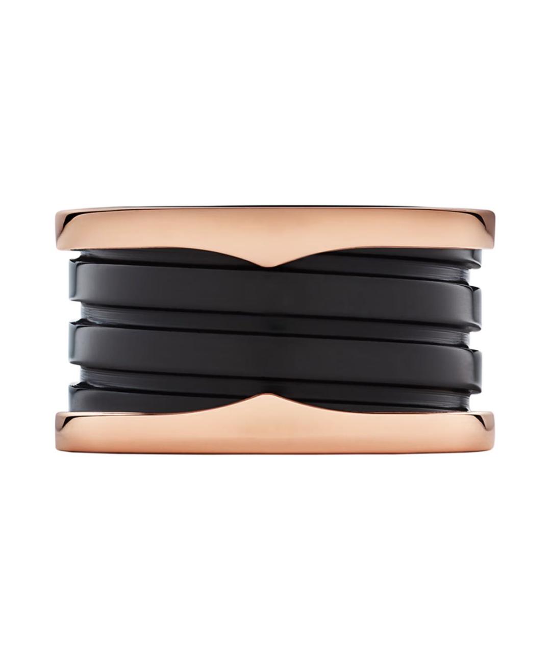 BVLGARI Черное кольцо из розового золота, фото 3