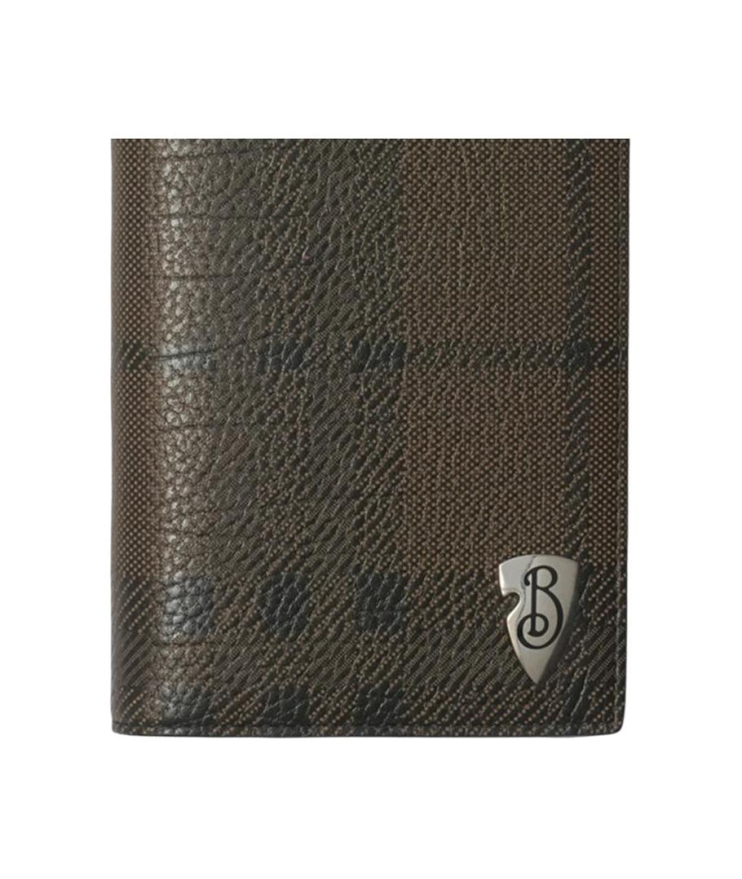 BURBERRY Черный кожаный кошелек, фото 4